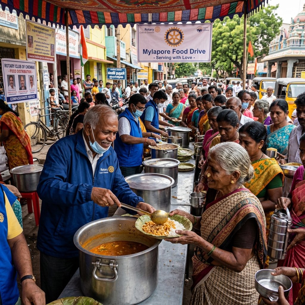 Compassionate food sharing in Chennai suburbs